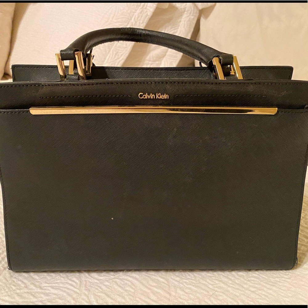 Classic CALVIN KLEIN Black Satchel Handbag